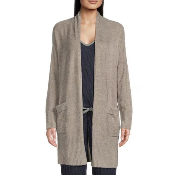 BAREFOOT DREAMS CozyChic Ultra Lite Knit Duster Cardigan in Neutral Tan - Size S - Picture 1 of 15